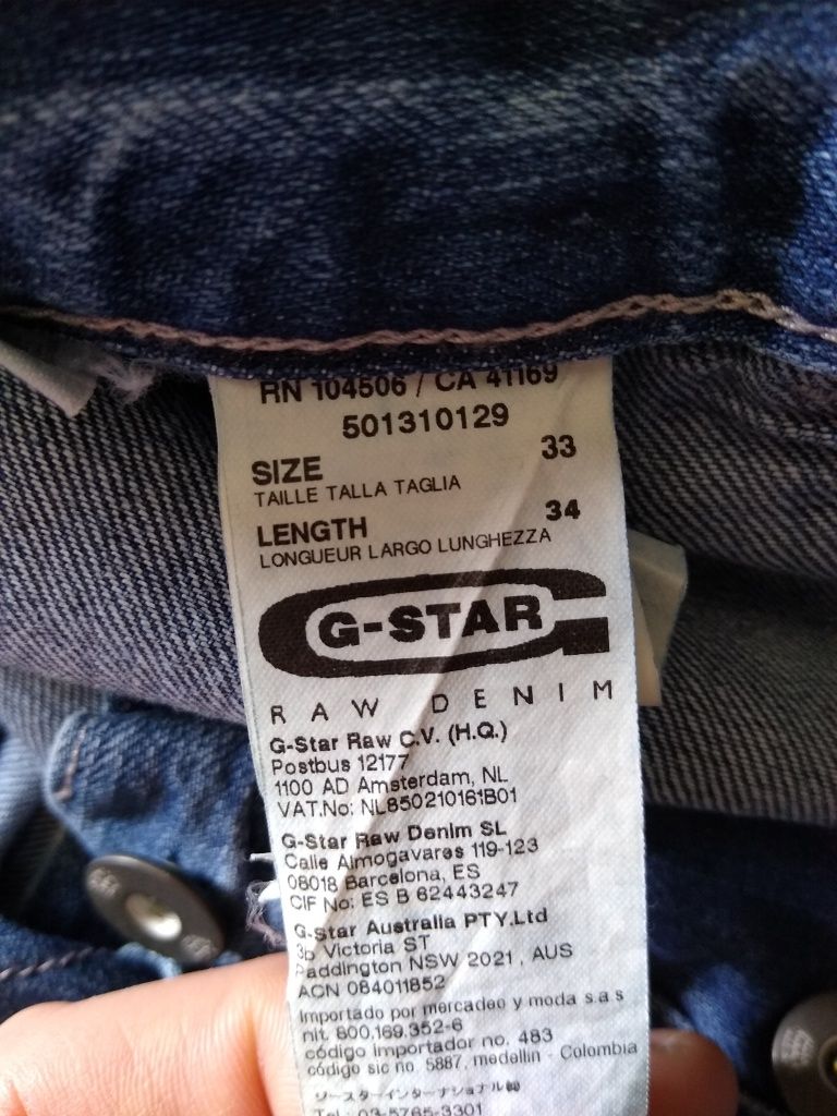 G-Star Raw spodnie jeans W33L34