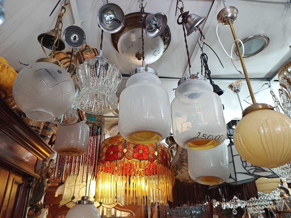 Candeeiro Tecto 1 Lâmpada Vidro