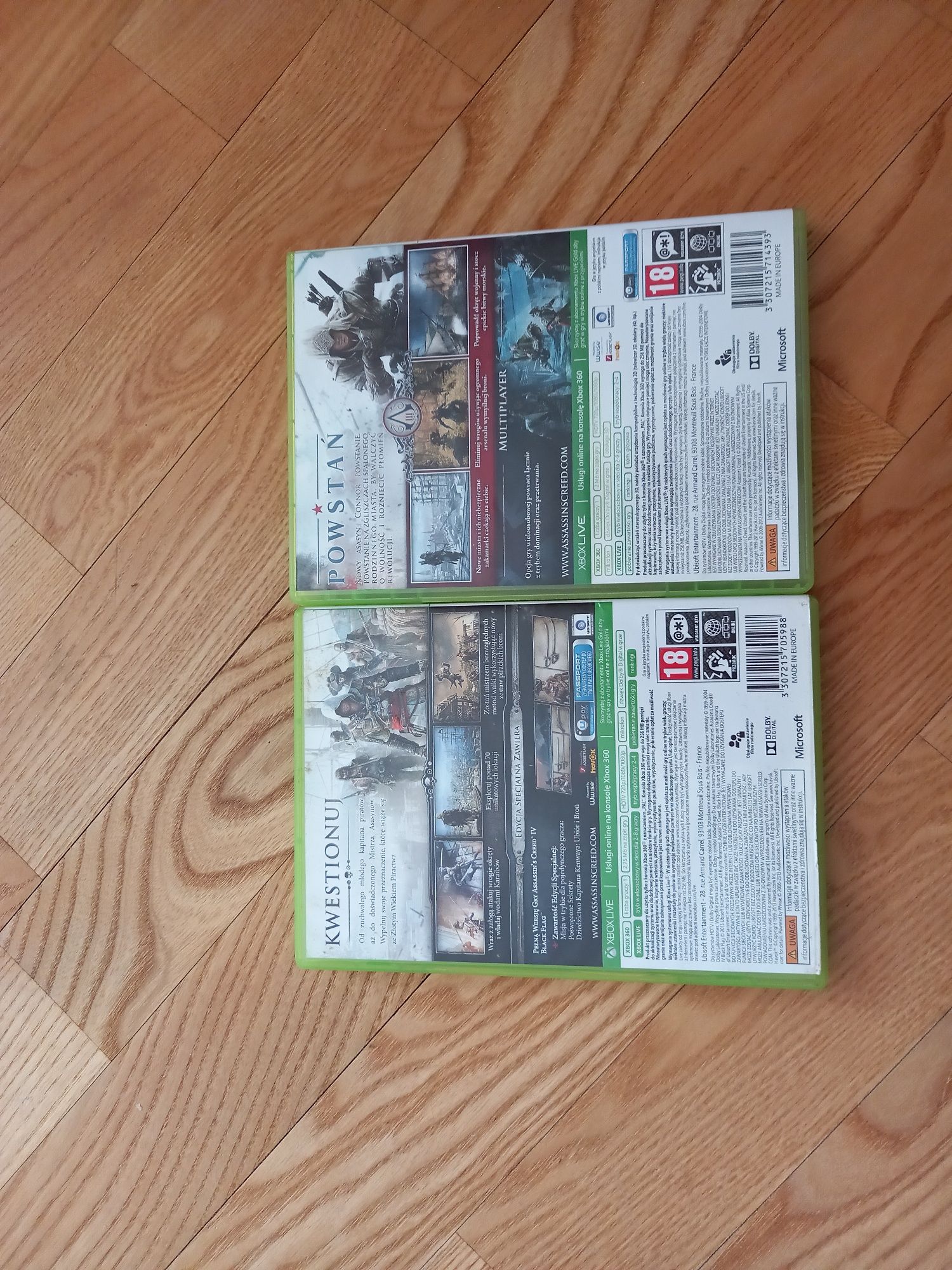 Gry na XBOX 360 Assassin's Creed  III i IV polska wersja
- Assassin's