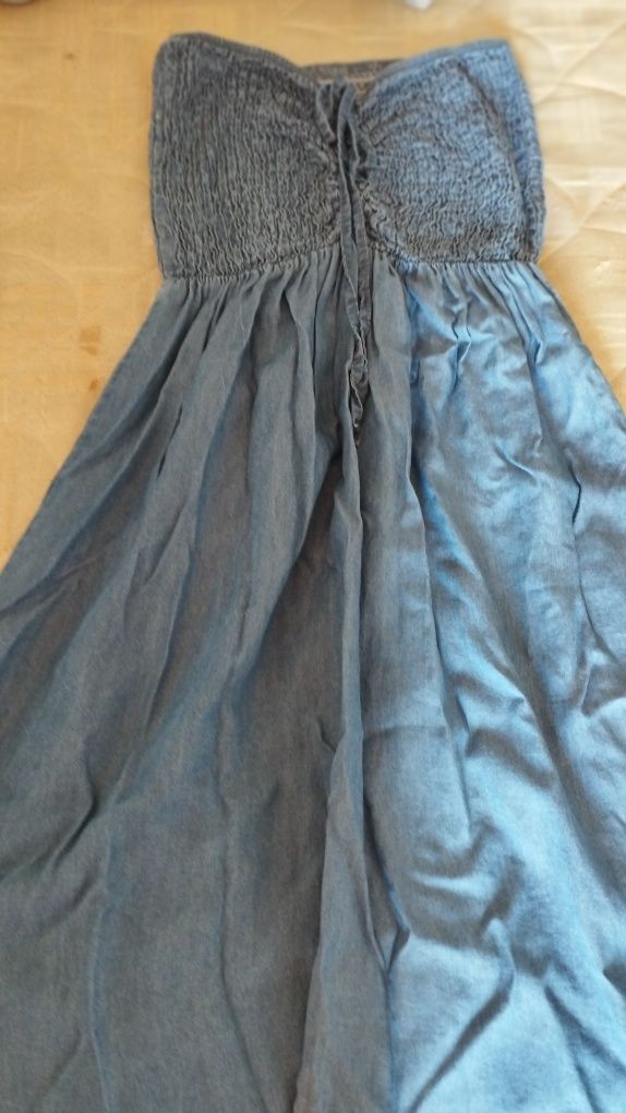 Vestido de ganga cai cai