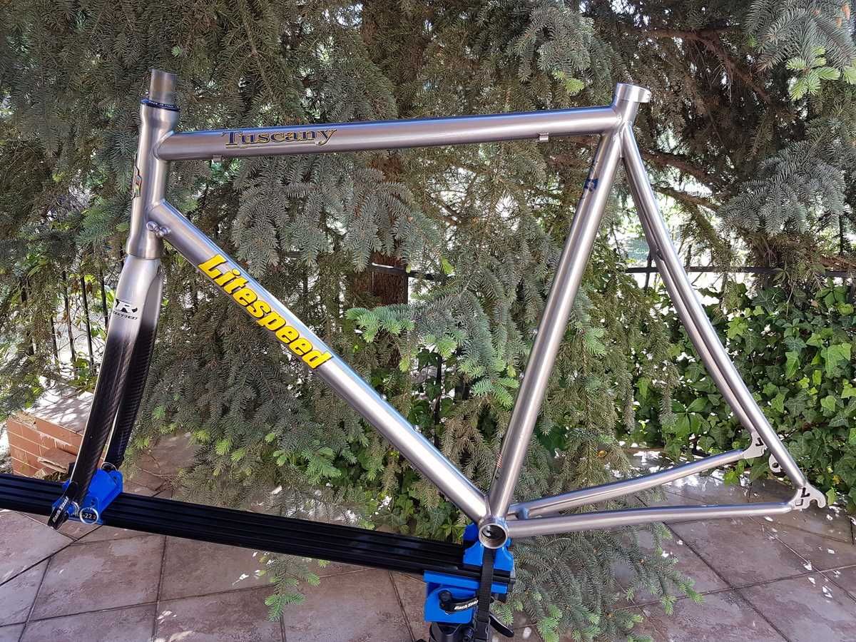 TYTANOWA rama LITESPEED Tuscany + karbonowy widelec, szosa