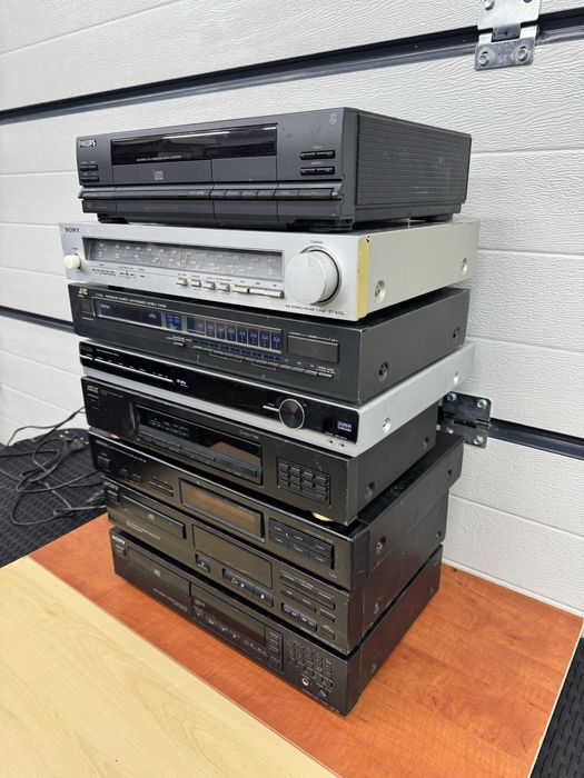 Wieza akai onkyo sony jvc philips cena za wszystko 8 elementow
