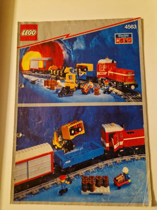 Lego Train 9v 4563 kolejka, komplet, wszystkie naklejki, vintage