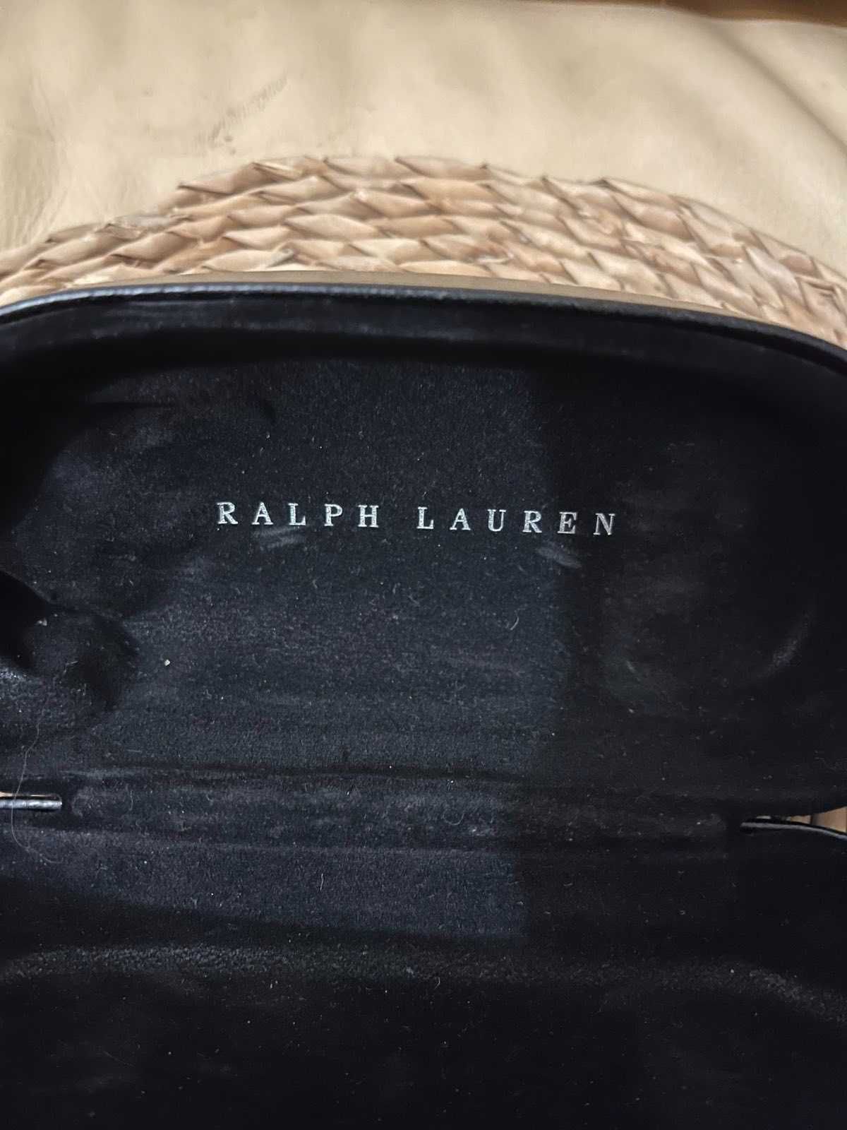 Чорний шкіряний чохол для окулярів від ralph lauren