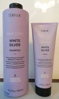 Lakme Teknia SILVER szampon do włosów siwych i blond 800 ml
