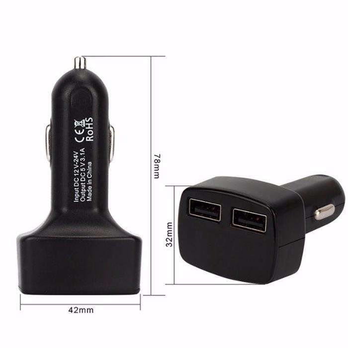 Carregador 12V e 24V USB 5V com Ecrã