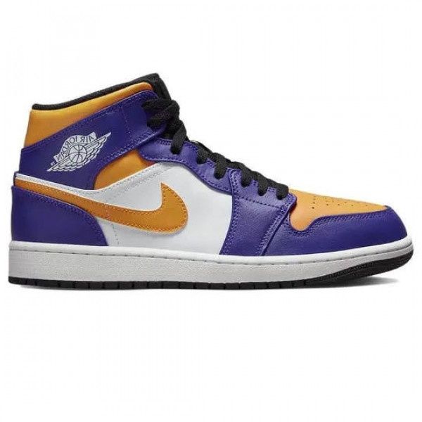 Оригинао JORDAN 1 MID кроссовки высокие кожаные унисекс 38,5( 24 см )