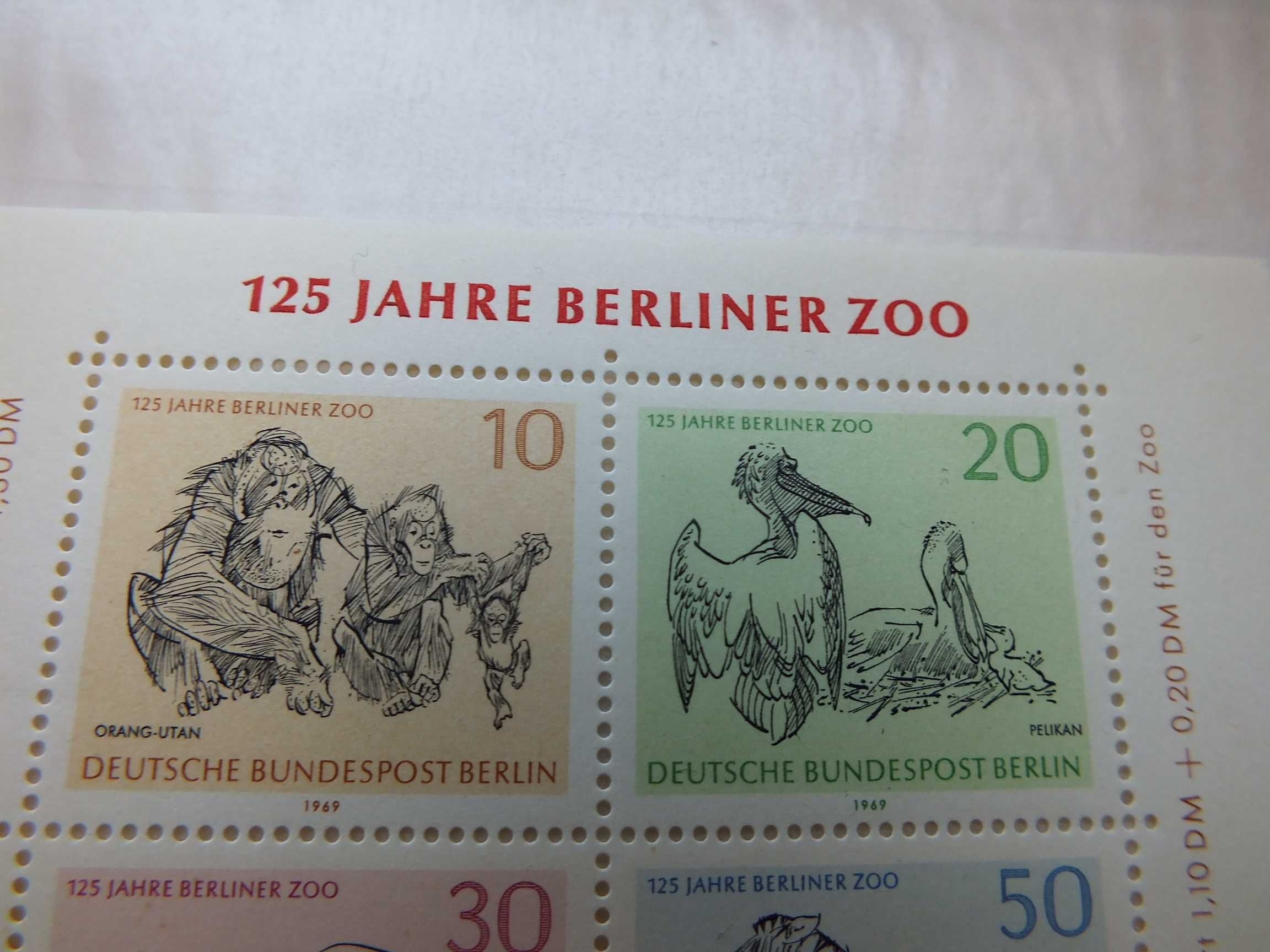 znaczki Bl2/Blok 2 BRD 1969r. BERLIN Niemcy RFN czyste ** ZOO NRF