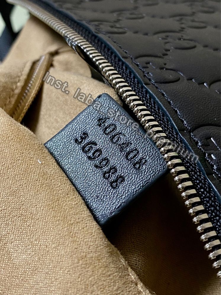 Серійна шкіряна сумка GUCCI Guccissima Massenger Bag Black
