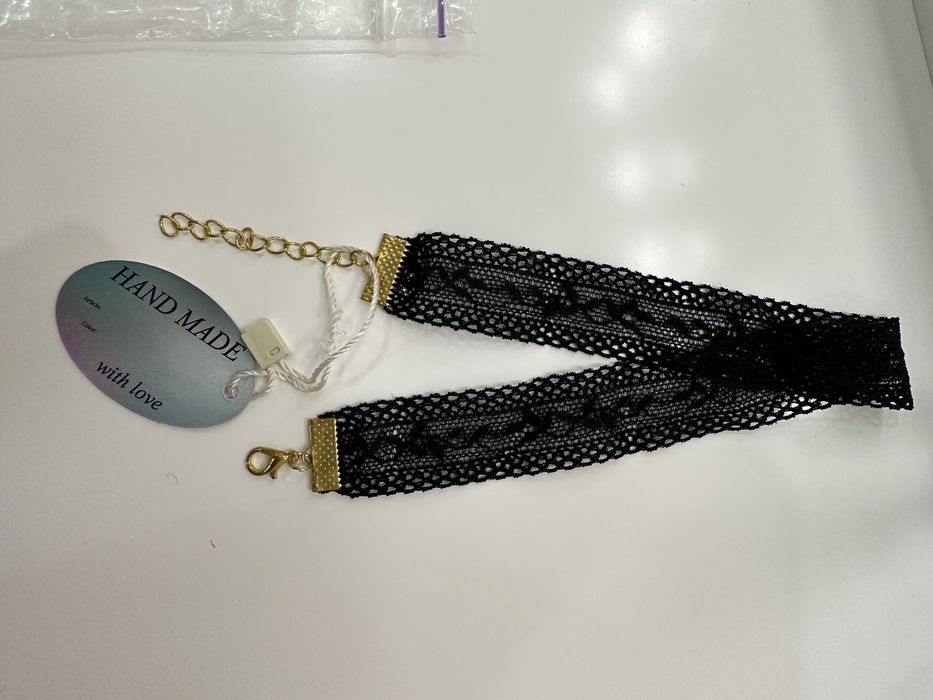 Чокер brilliant чорне мереживо, hand made