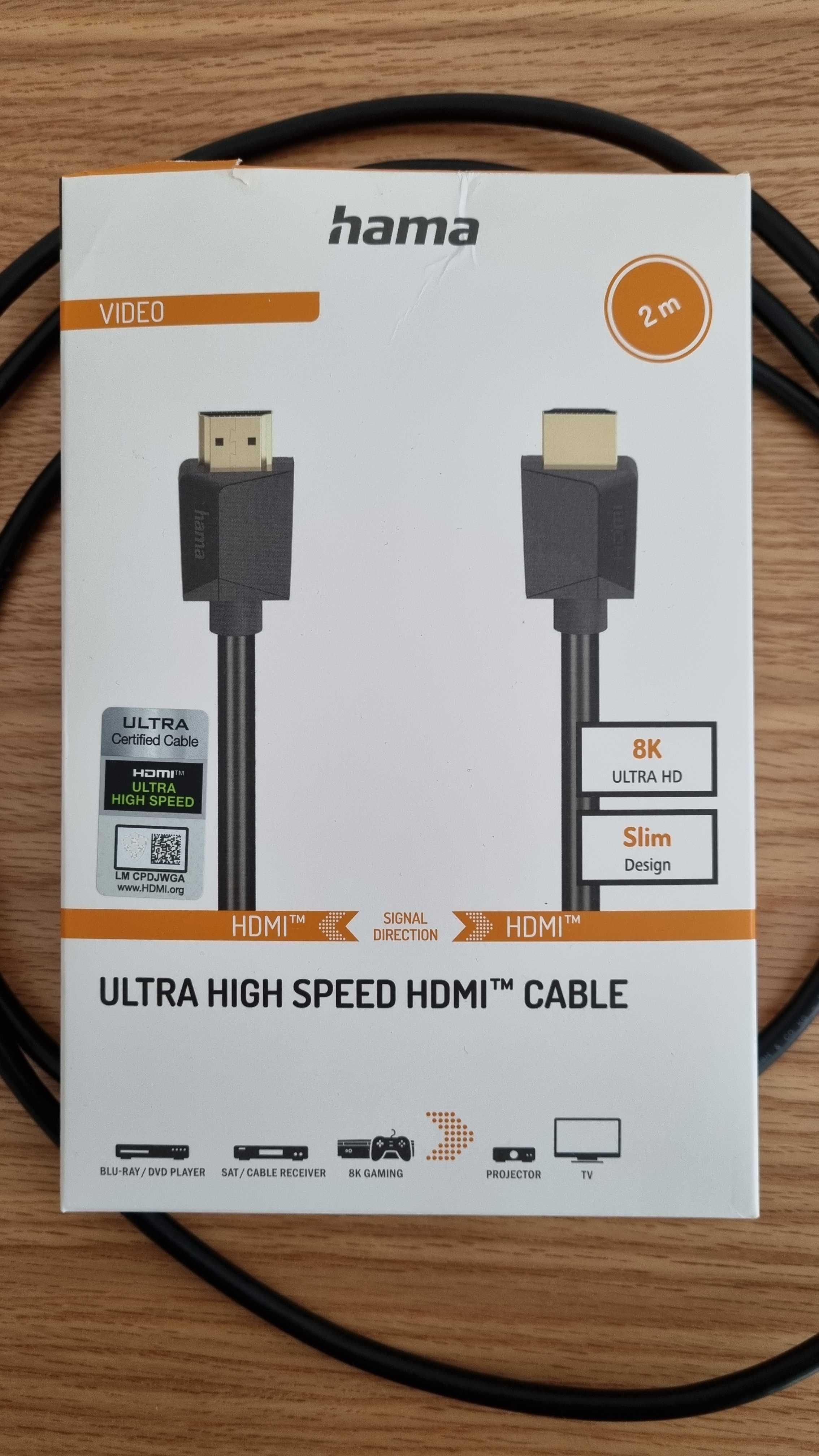 2x Cabos HDMI 8K 2 metros NOVOS