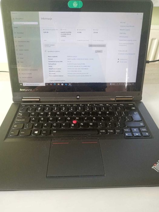 Laptop Lenovo Yoga Thinkpad dotykowy + Ładowarka + Rysik