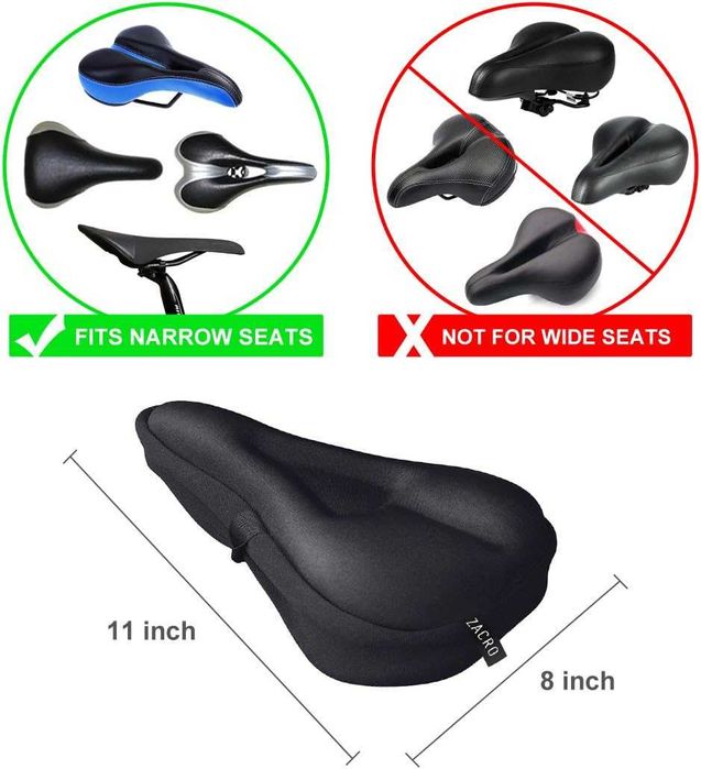 Nowe żelowe siodełko na rower / ochraniacz / nakładka / 28x19cm !5256!