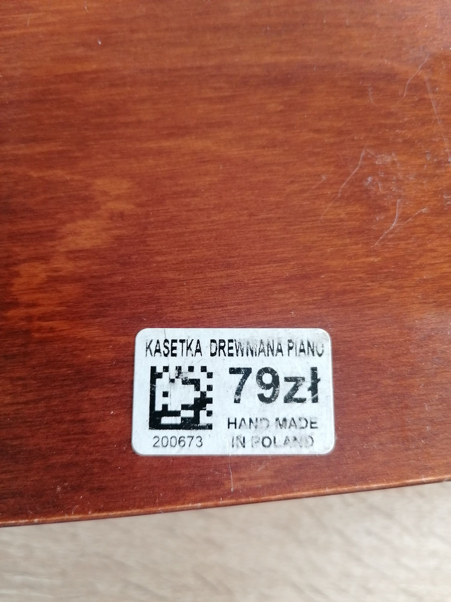 Szkatułka kasetka muzyczna w nutki drewniana