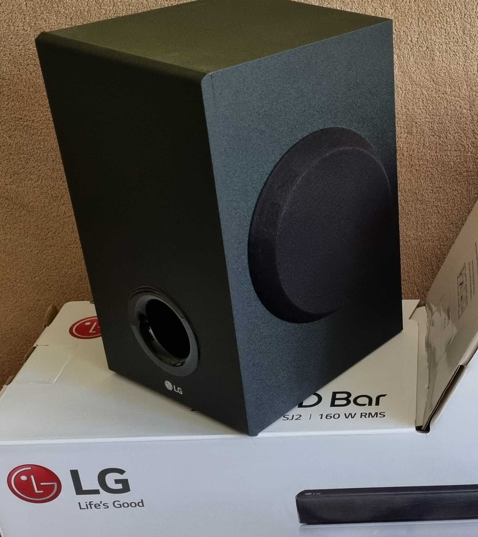 LG Soundbar SJ2 z głośnikiem, 160W, RMS, NOWY ! 100% sprawny.