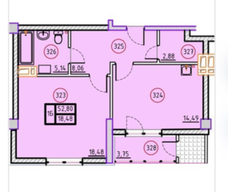 Продажа новострой 53 м2 ЖК Дипломат