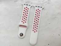 Ремешок Apple Watch 41/40/38mm - White/Pink Nike Sport Band ремінець