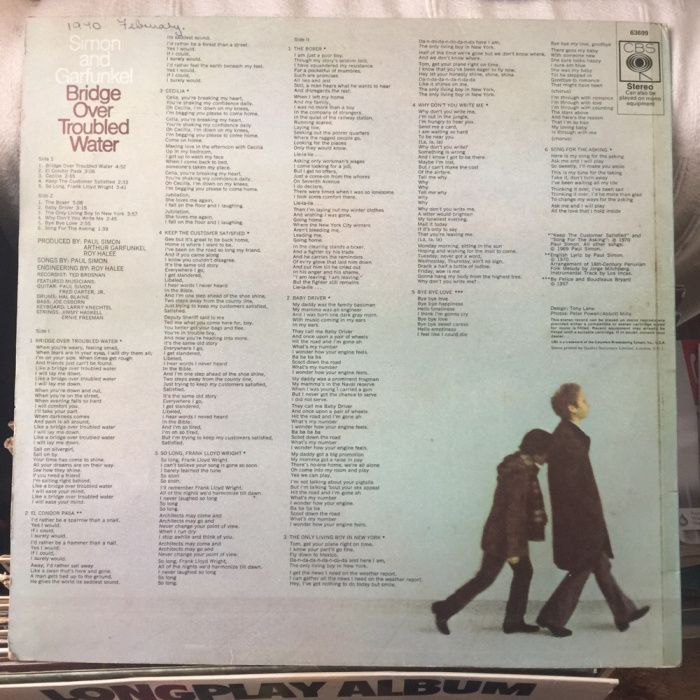 Vinil Simon & Garfunkel -Bridge over trouble Water 1970