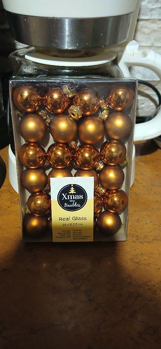 Nowe bombki na małą choinkę 24x2.5cm