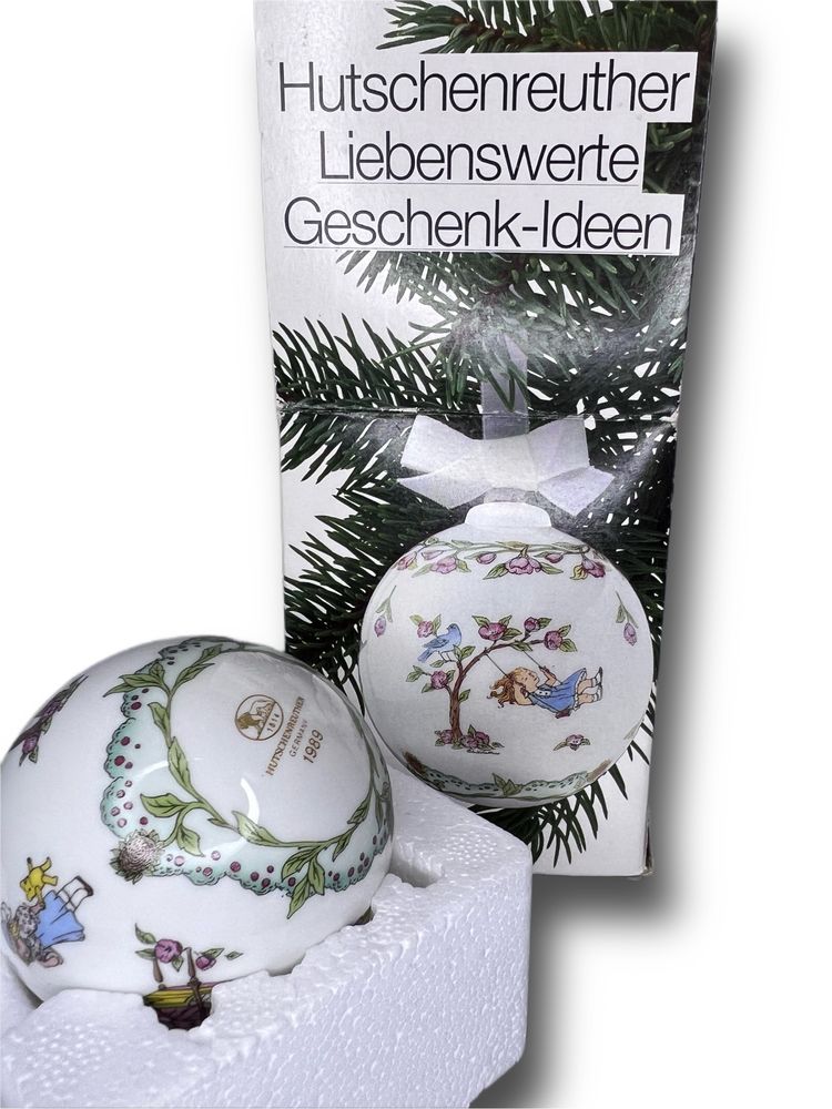 Hutschenreuther porcelanowa bombka bożonarodzeniowa 1989 J05