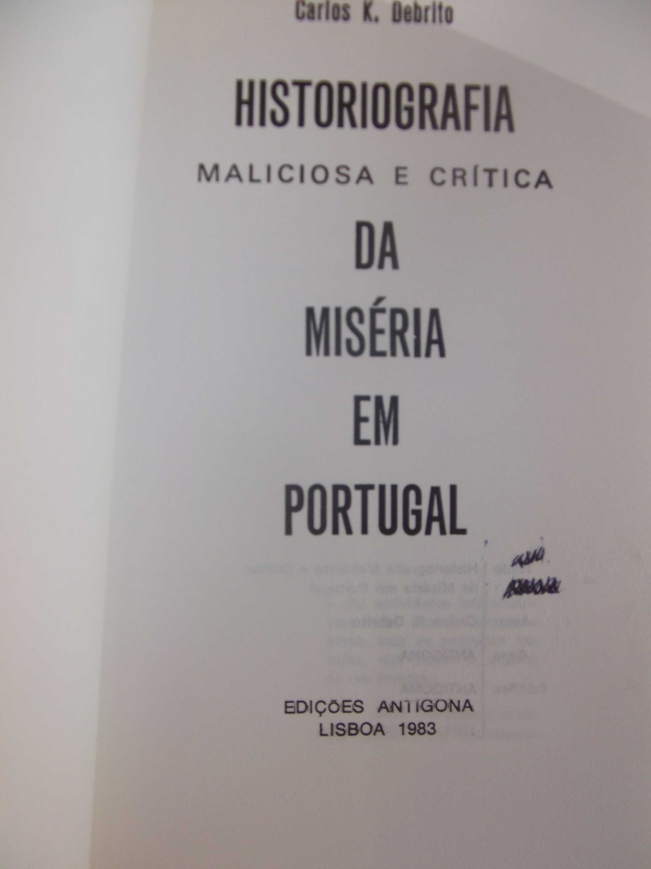 2 LIVROS DE CARLOS K. DEBRITO da editora Antígona