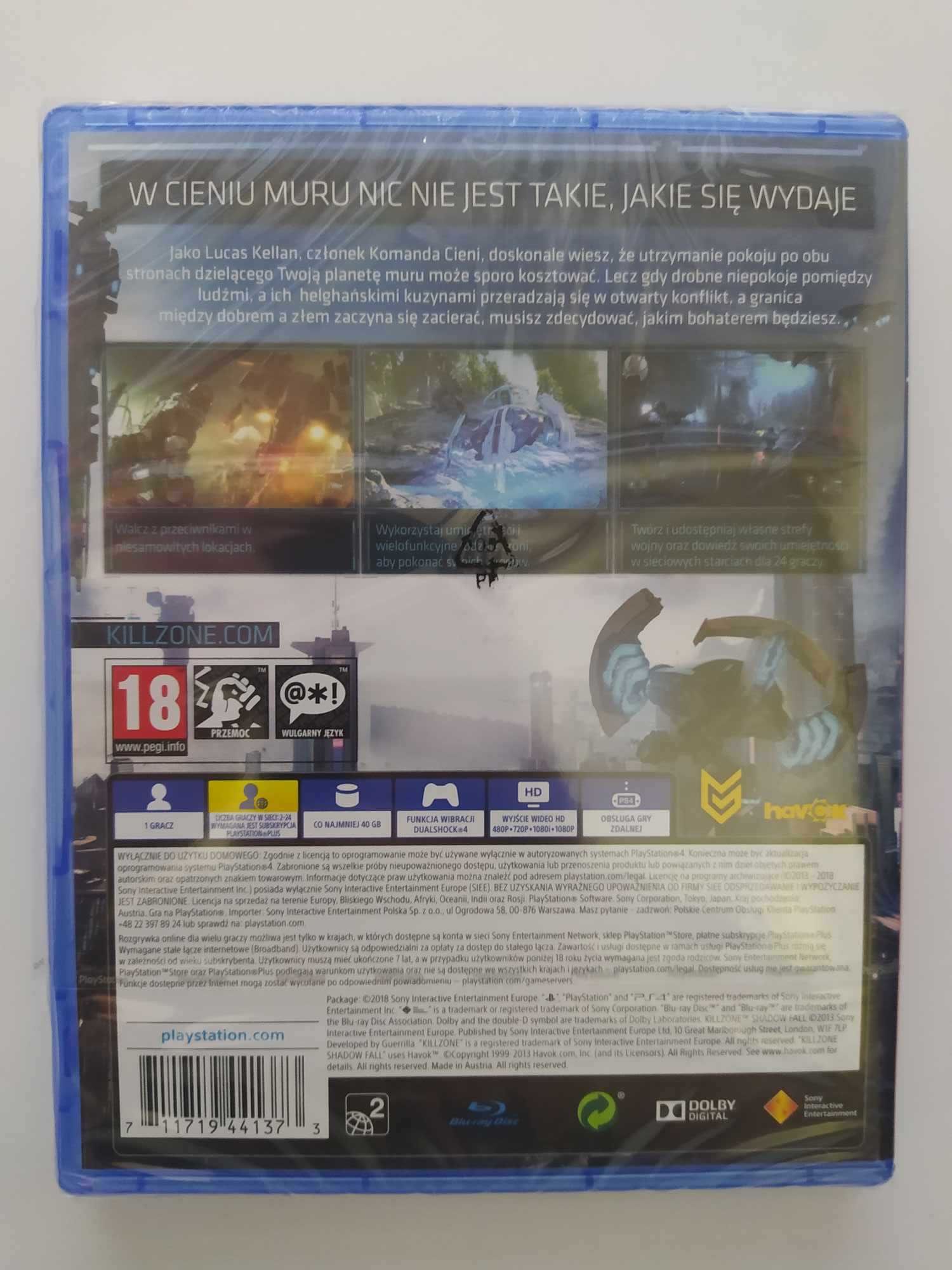 NOWA Killzone Shadow Fall PS4 Polska wersja