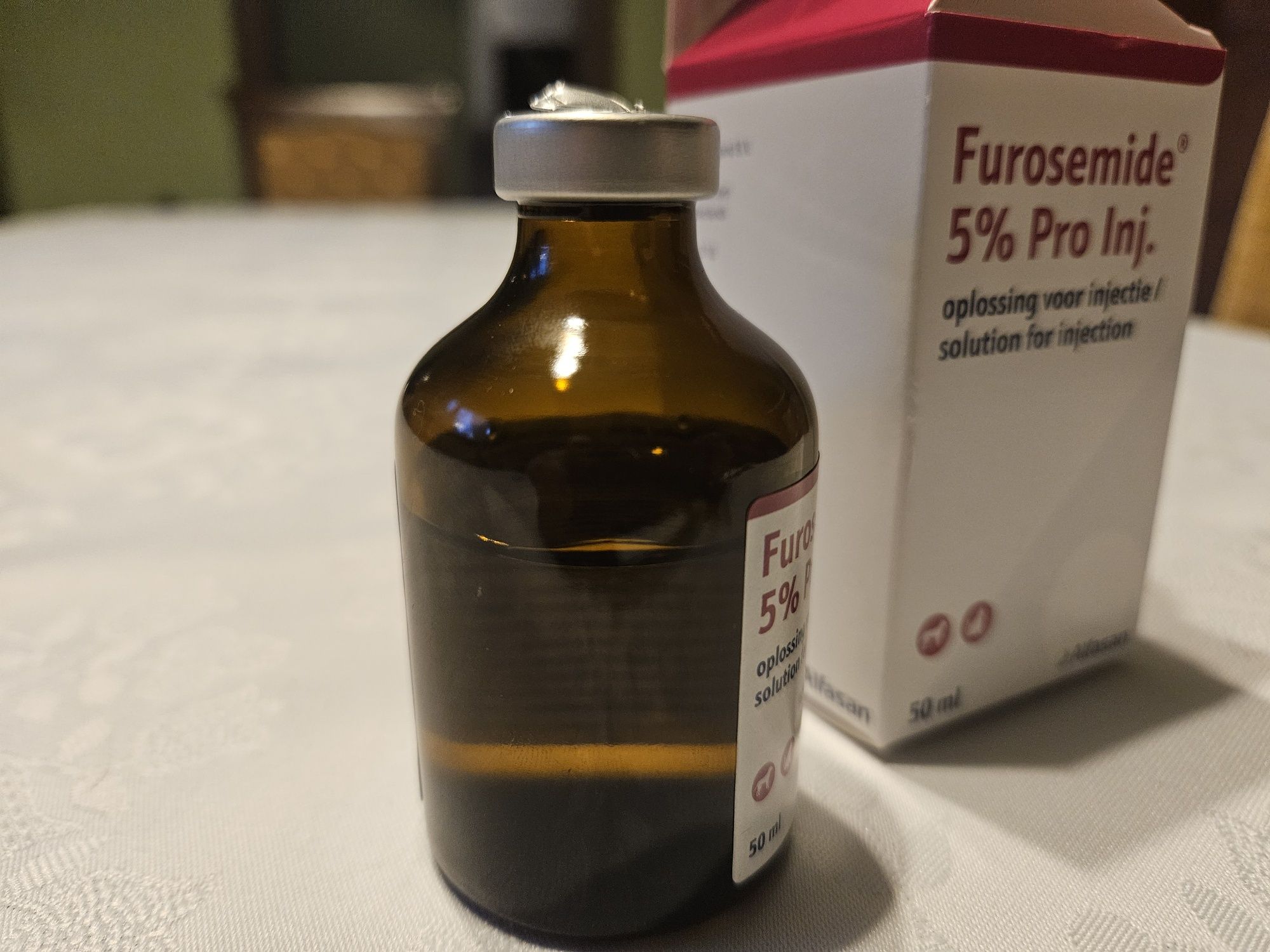 Furosemide 5% (firma Alfasan) dla zwierząt - rozpoczeta butelka