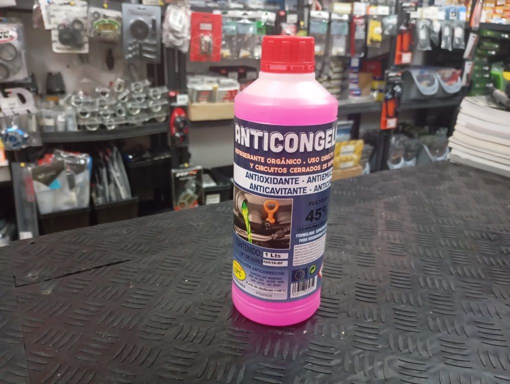 Anticongelante moto rosa 50% 1 litro