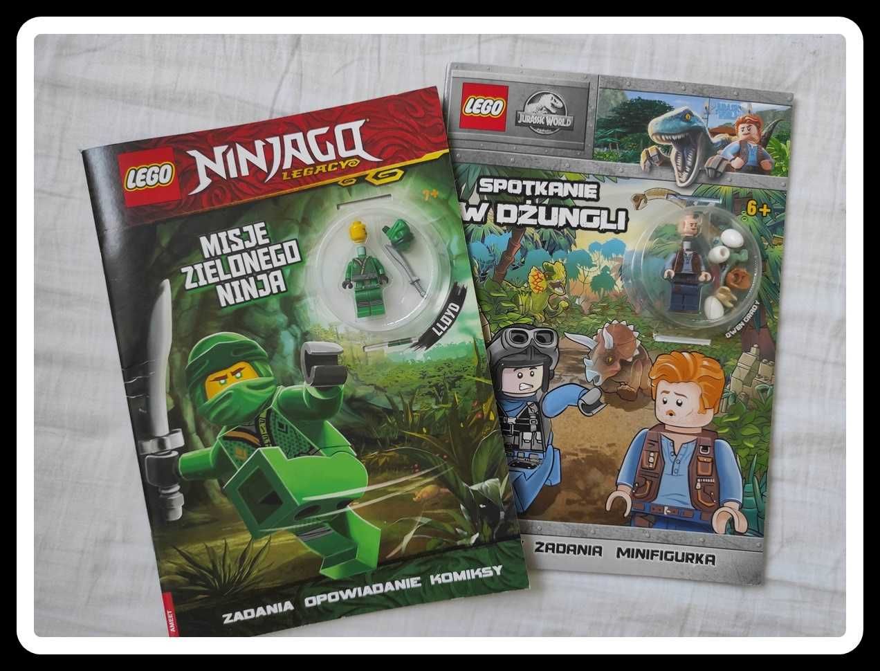Lego - 2 gazetki z klockami NOWE Jurassic + Ninjago