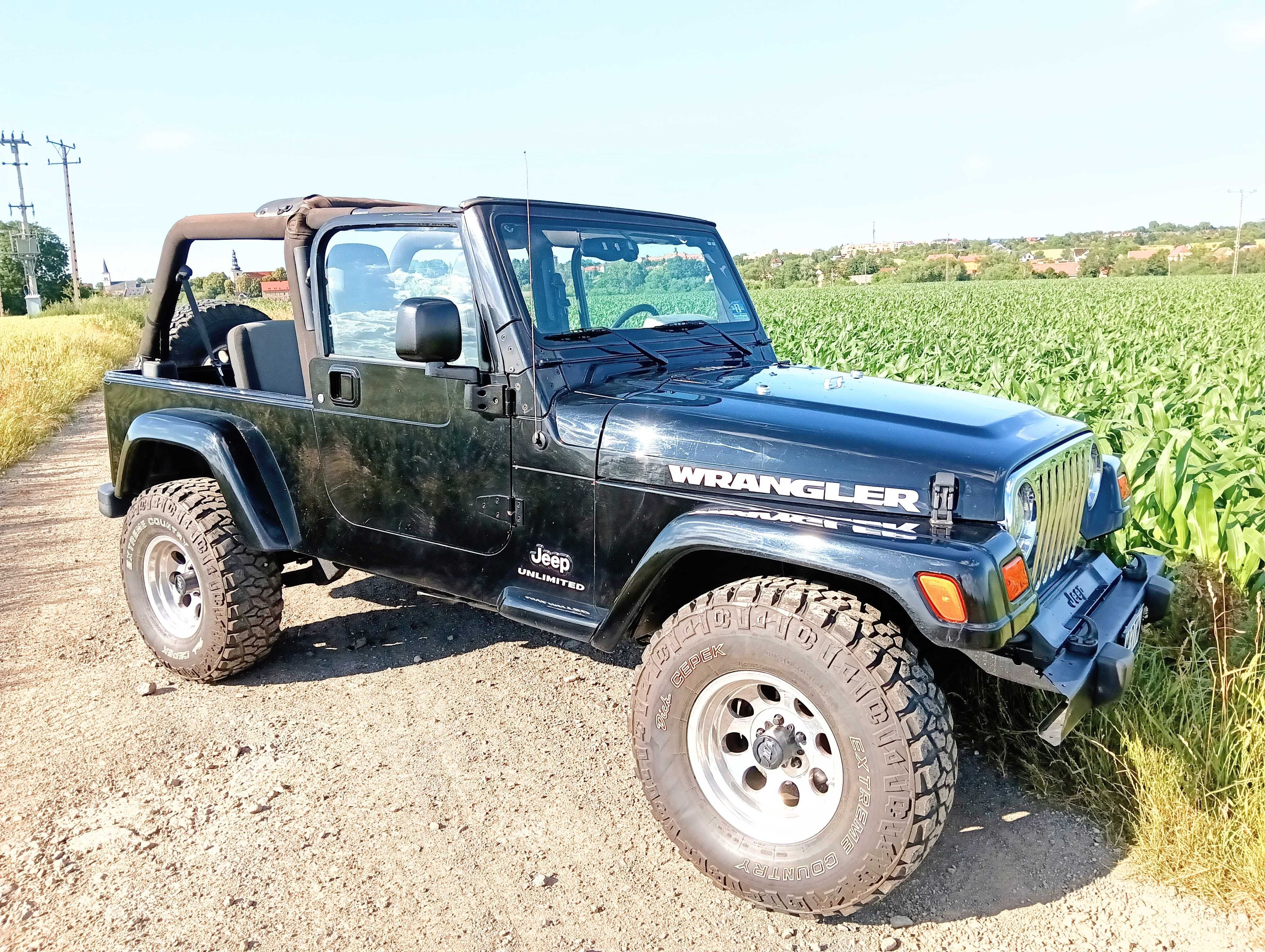 Jeep Wrangler 4,0 automat, wersja LONG, zamiana na kampera