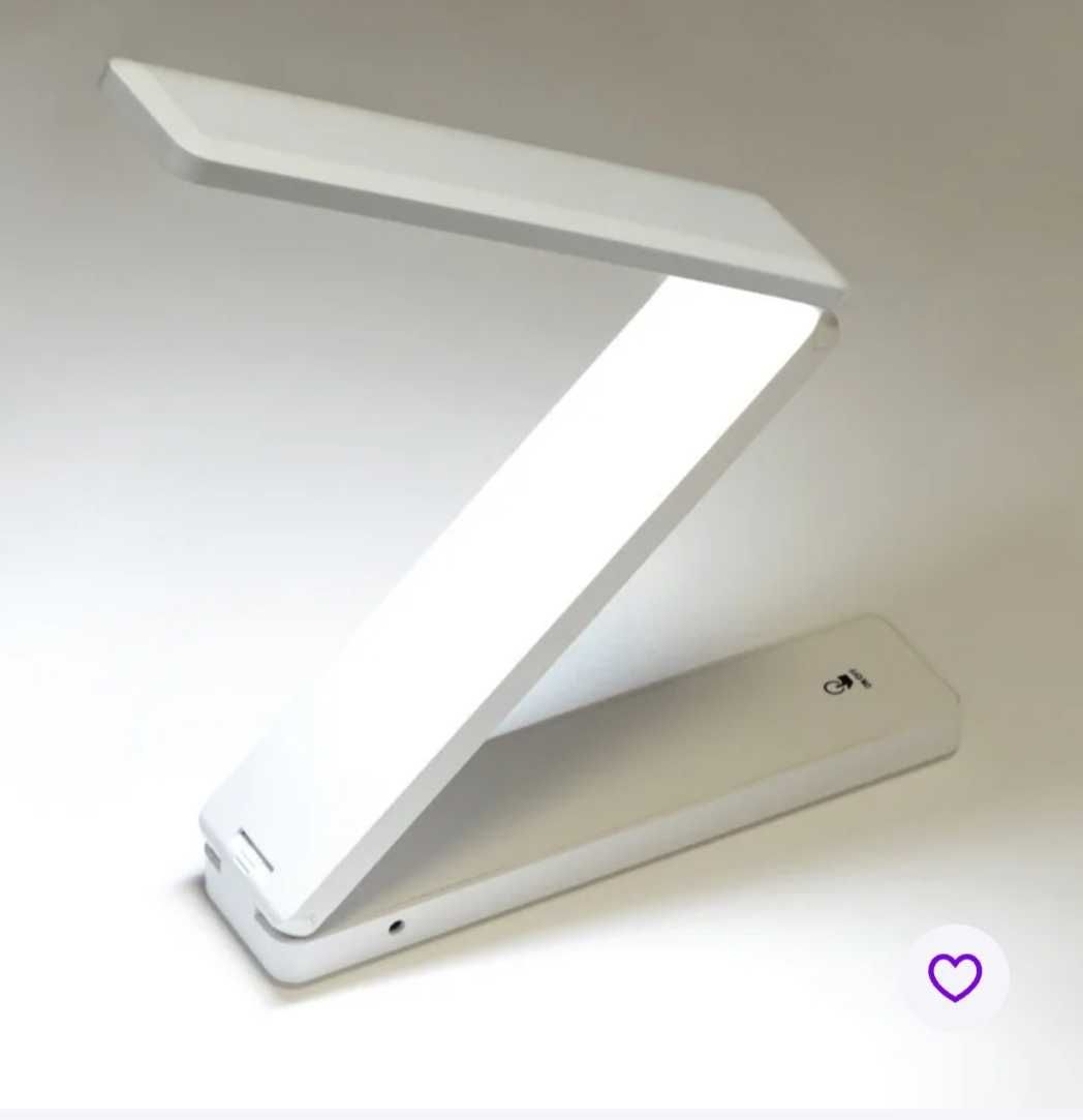 Складывающаяся настольная LED лампа Stack, белая