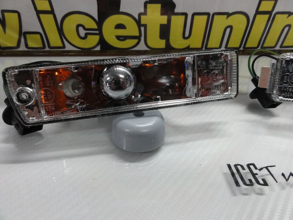 Piscas frontais VW Golf 2, Jetta 2 fundo preto /Smoke ou fundo cristal