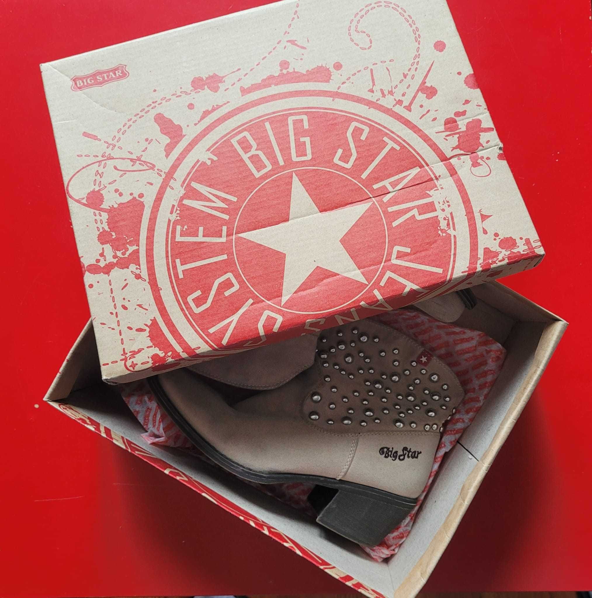 Buty damskie "kowbojki" Big Star, zamsz, rozmiar 36