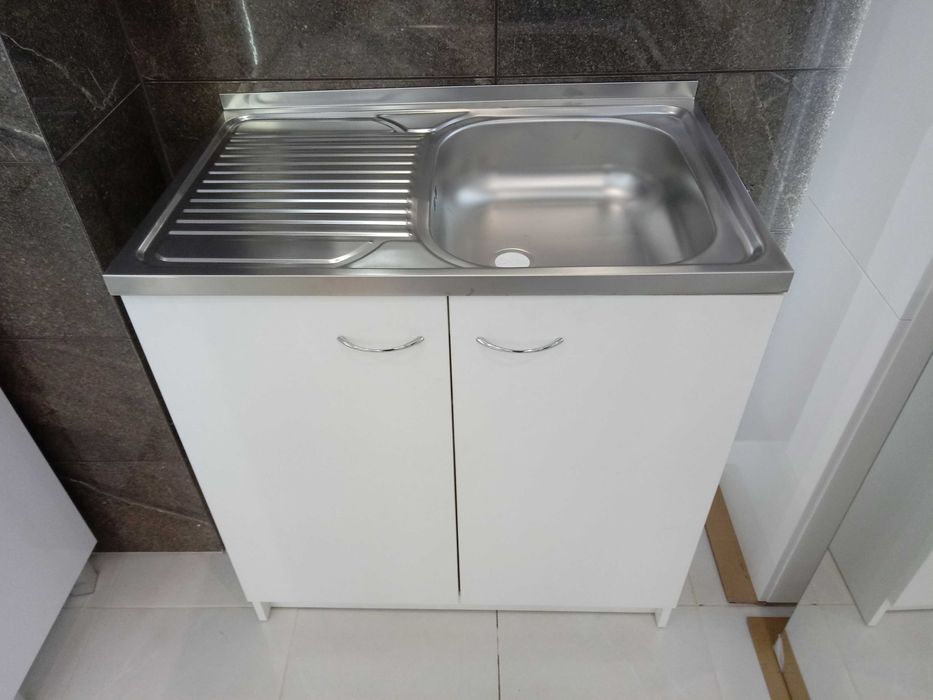 Szafka ze zlewem stalowym 80x50 cm