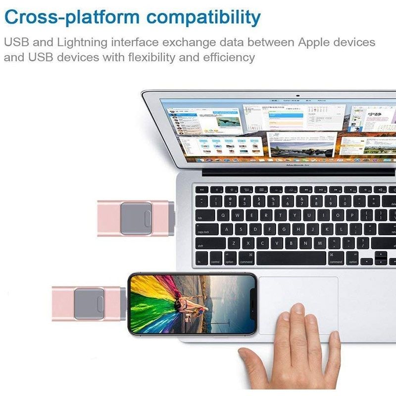 USB-флеш-накопичувач USB Флешка 4в1 256GB Type-C/Micro/Lightning/USB д