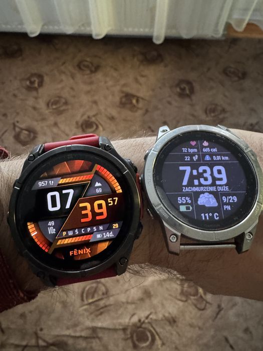 Zegarek sportowy Garmin Fenix 7 47mm srebrny jak nowy
