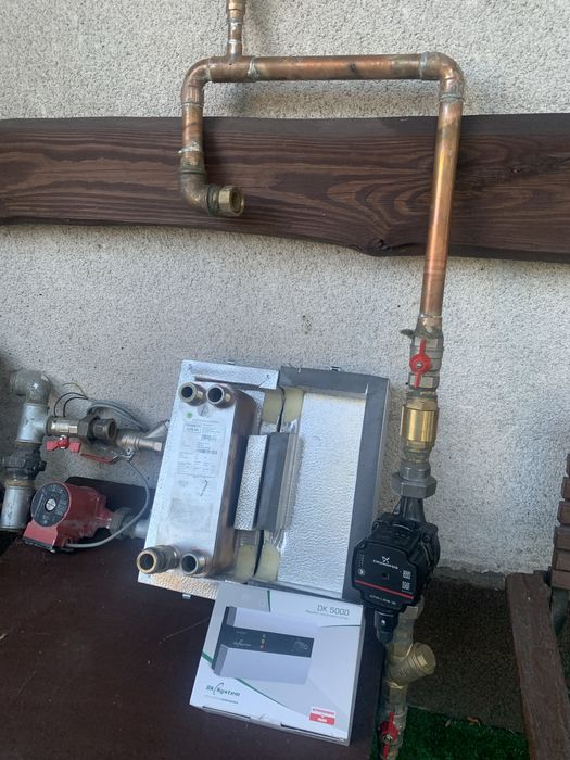 Wymiennik ciepła + osprzęt /sterownik, pompa/