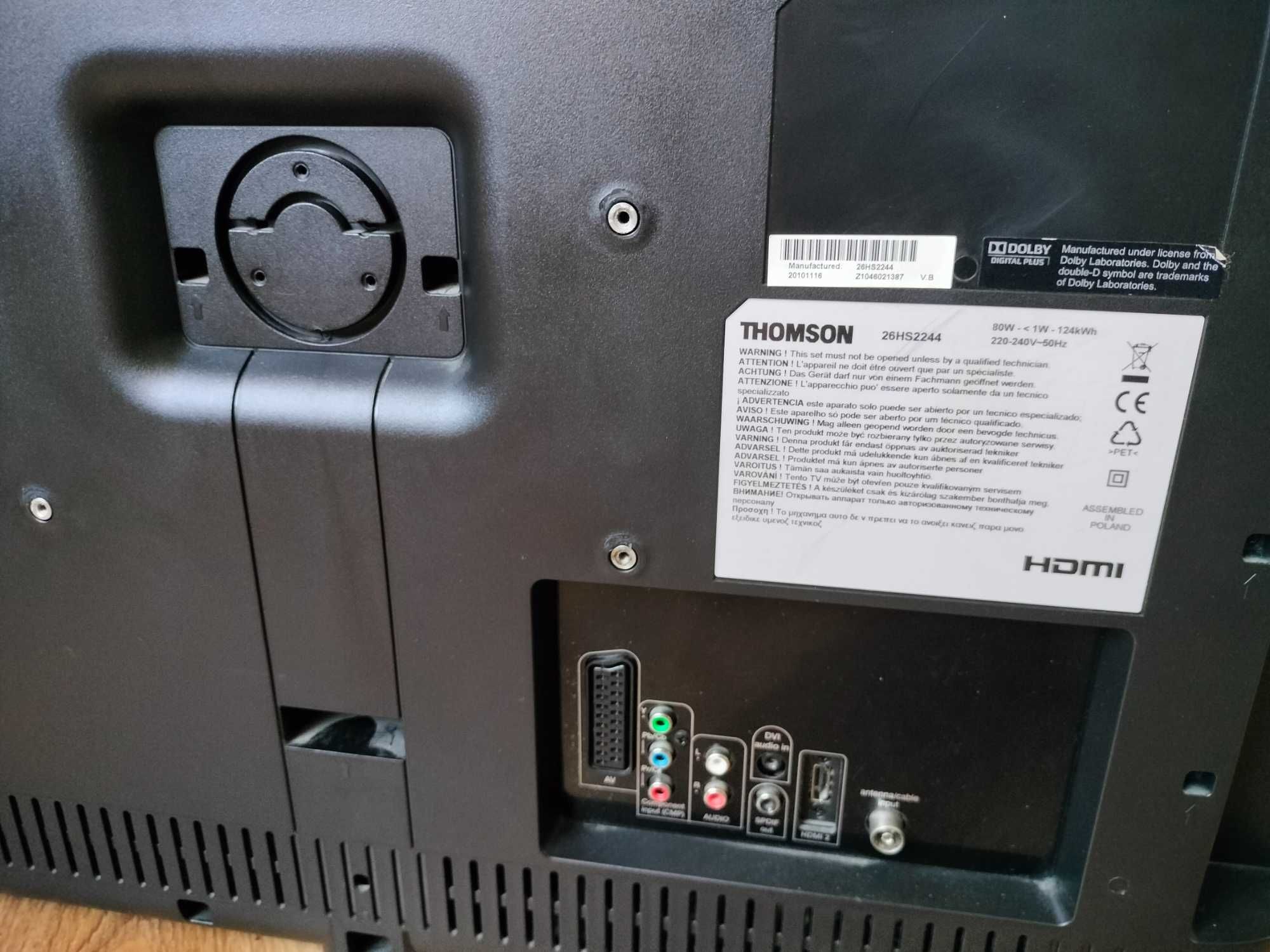 Telewizor Thomson – 26HS2244 / LED 26 cali  + pilot ( Brak Nóżki )