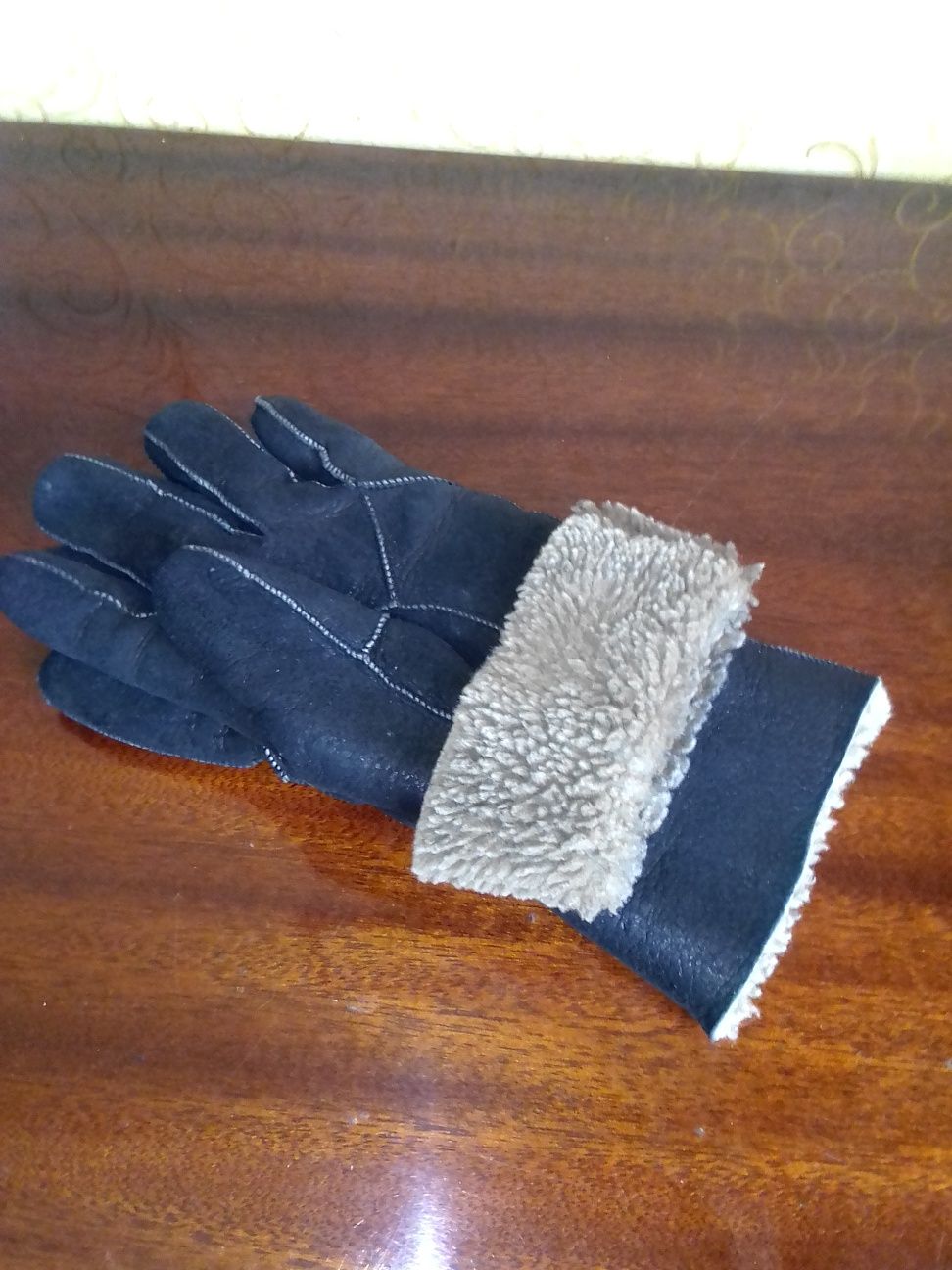 Шкіряні жіночі рукавиці р. 7 б/у