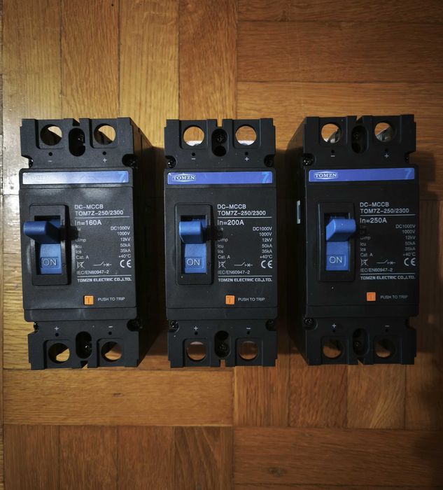 Автоматический выключатель TOMZN 1Р, 2P DC  160А,200А,250A 600 В