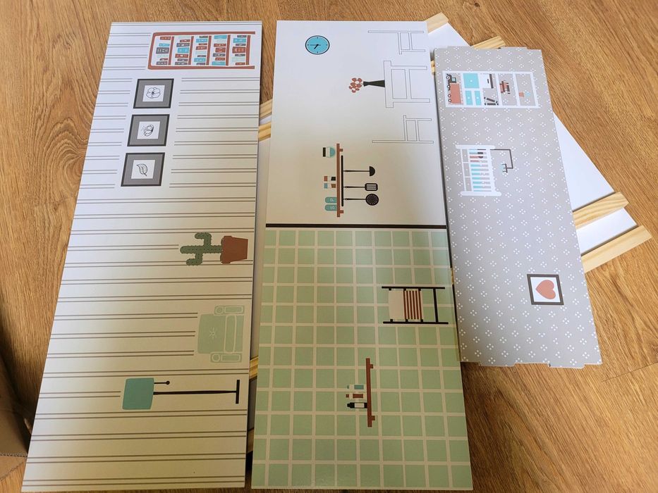 Mamabrum biały drewniany domek dla lalek