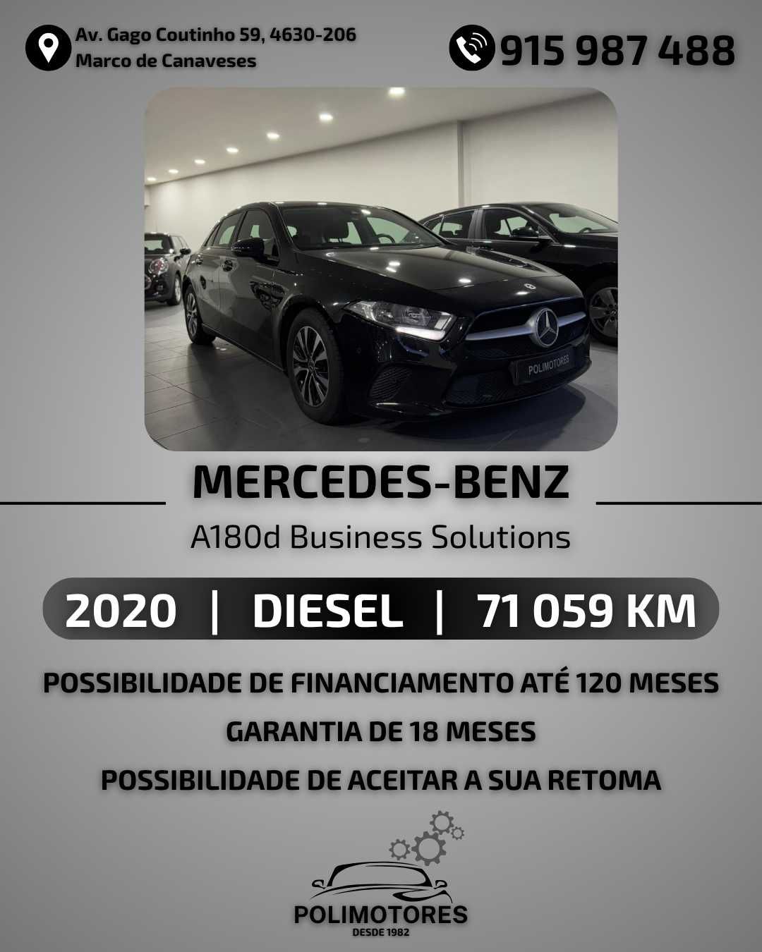 MERCEDES-BENZ A180d (Só com 71 059 km)