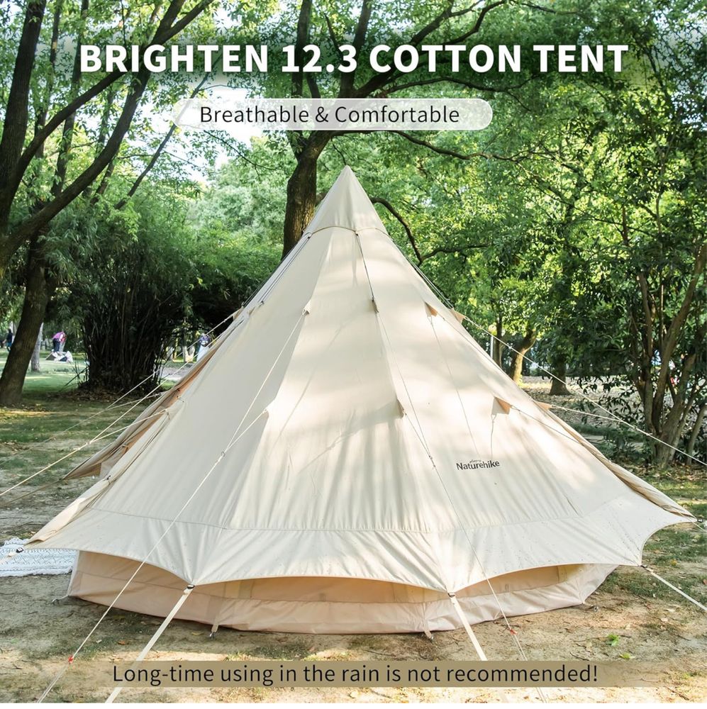 Wysyłka z Polski Naturehike Namiot Tipi 12 Osób Glamping, Wodoodporny