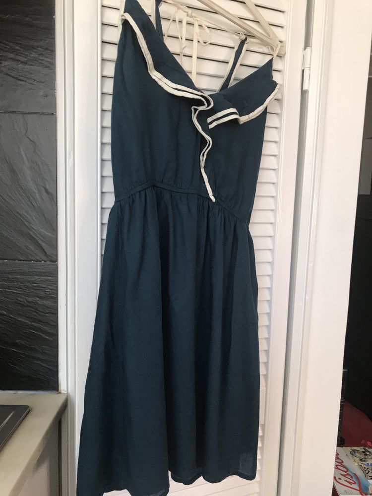 Vestido Pull and Bear, azul turquesa primavera- verao Tam L