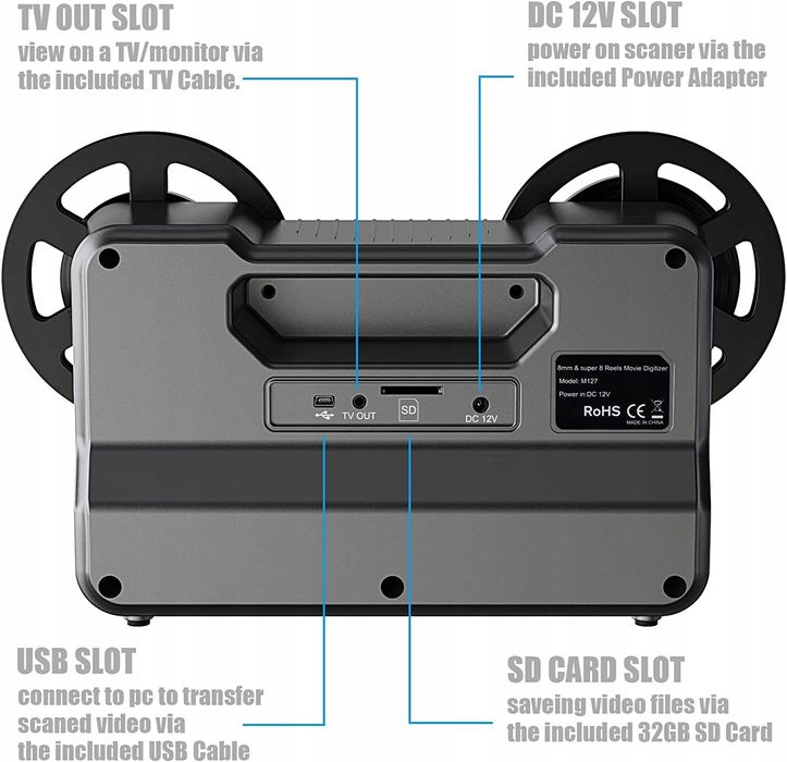Сканер плівки MovieMaker для цифрового сканування плівки 8 мм та Super