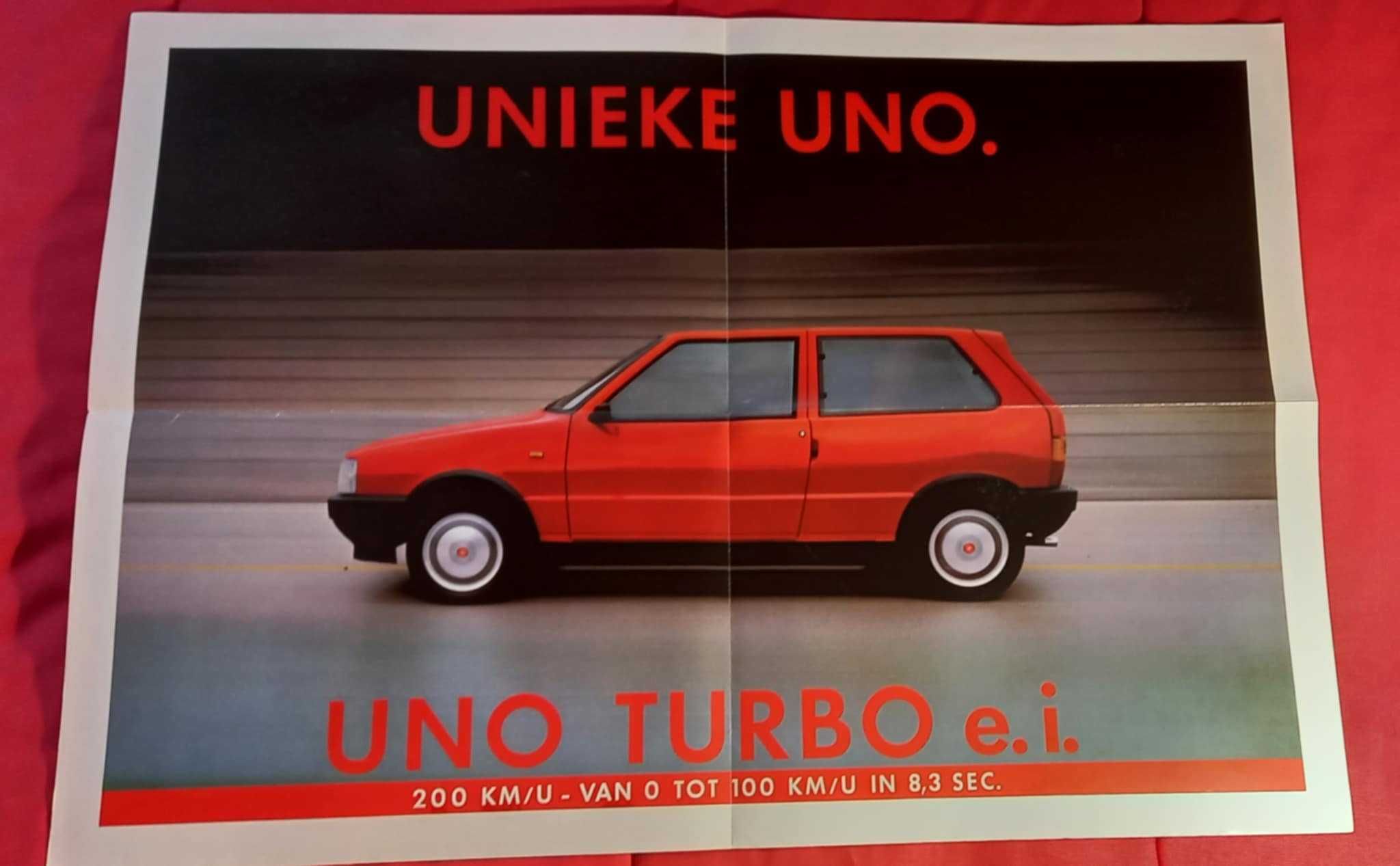 Folheto de apresentação Fiat Uno Turbo IE