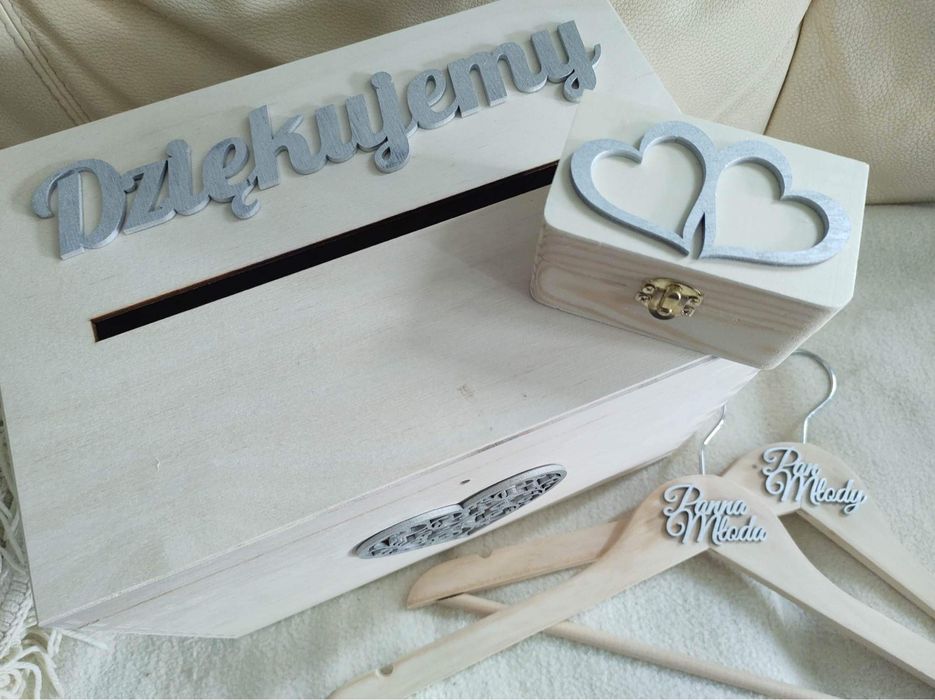 Zestaw weselny srebrny