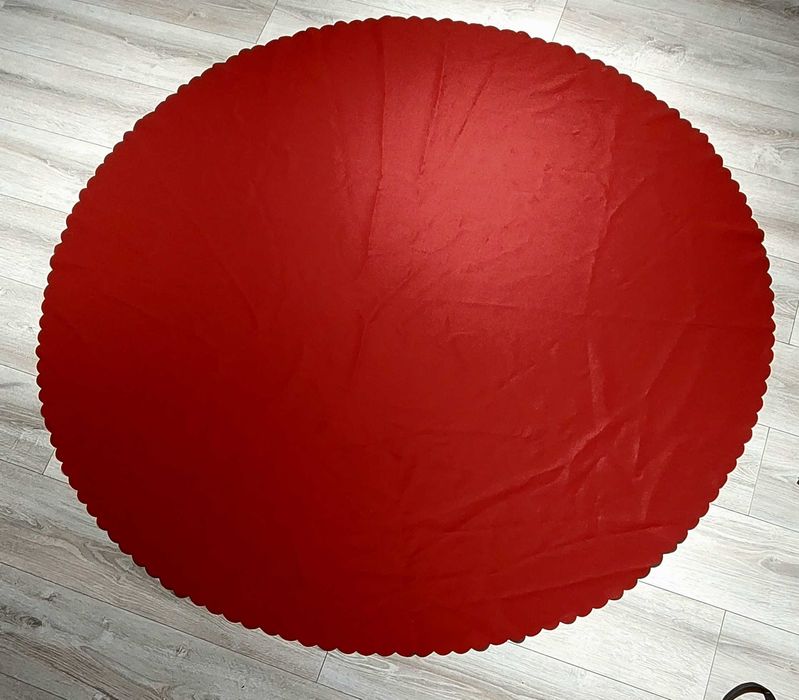 Obrus owalny okrągły bordo 1.5m