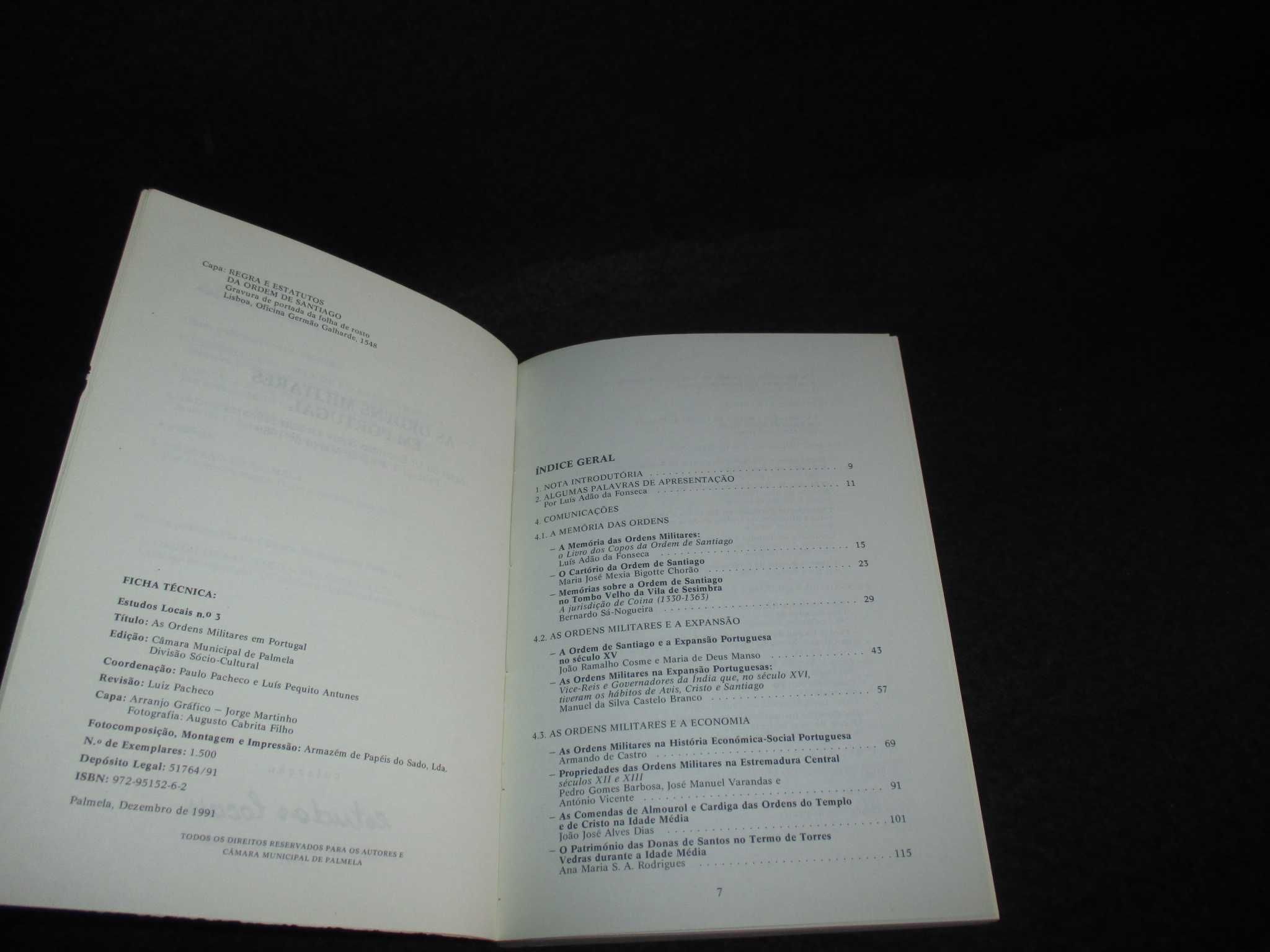 Livro As Ordens Militares em Portugal 1991