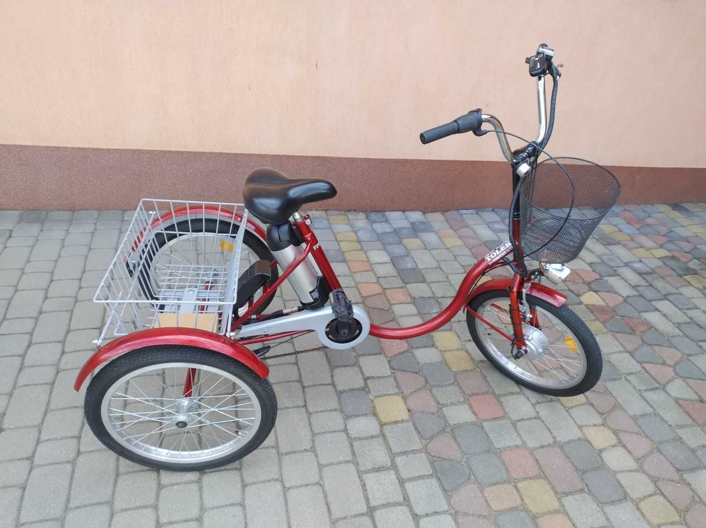 Rower trójkołowy elektryczny 3-biegowy rehabilitacyjny TOLEK